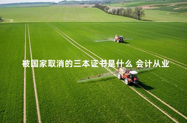 被国家取消的三本证书是什么 会计从业资格证取消了吗